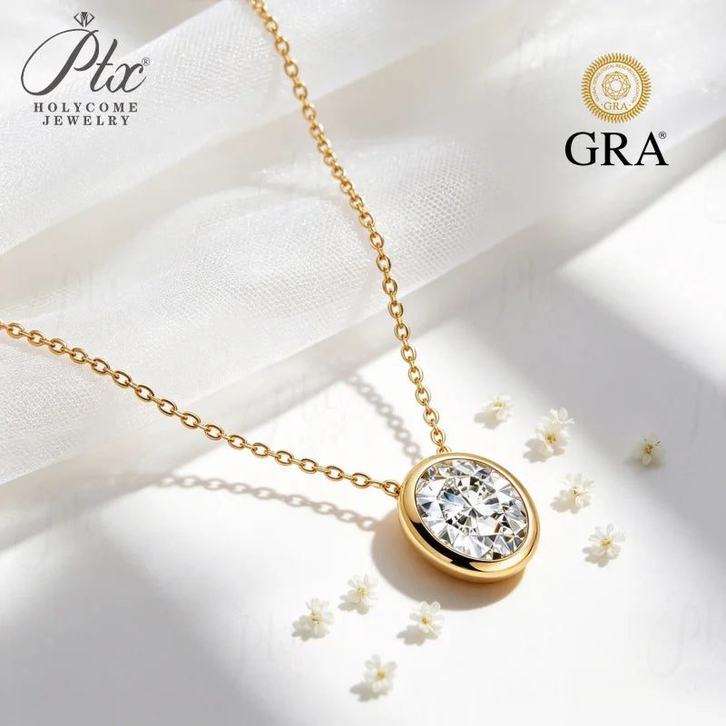 0.5–3ct Round Moissanite Necklace, GRA Certified — view 5, SKU MOI072