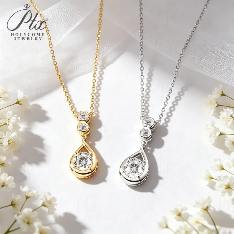 1ct Round Moissanite Necklace, GRA Certified — main, SKU MOI075