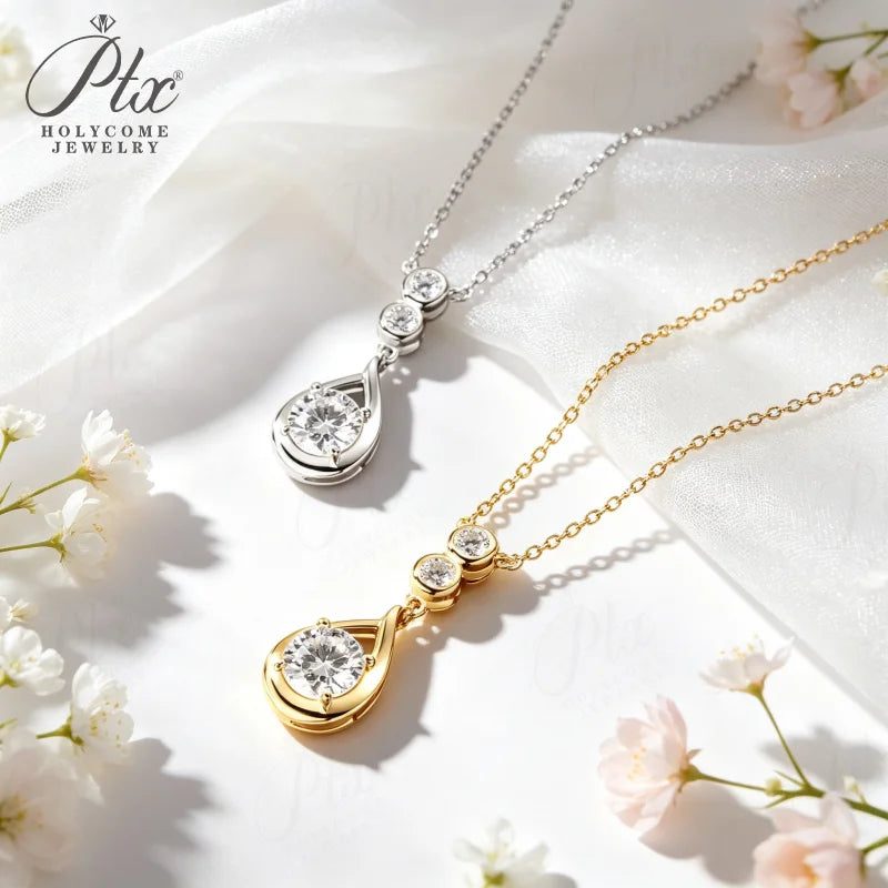 1ct Round Moissanite Necklace, GRA Certified — view 3, SKU MOI075