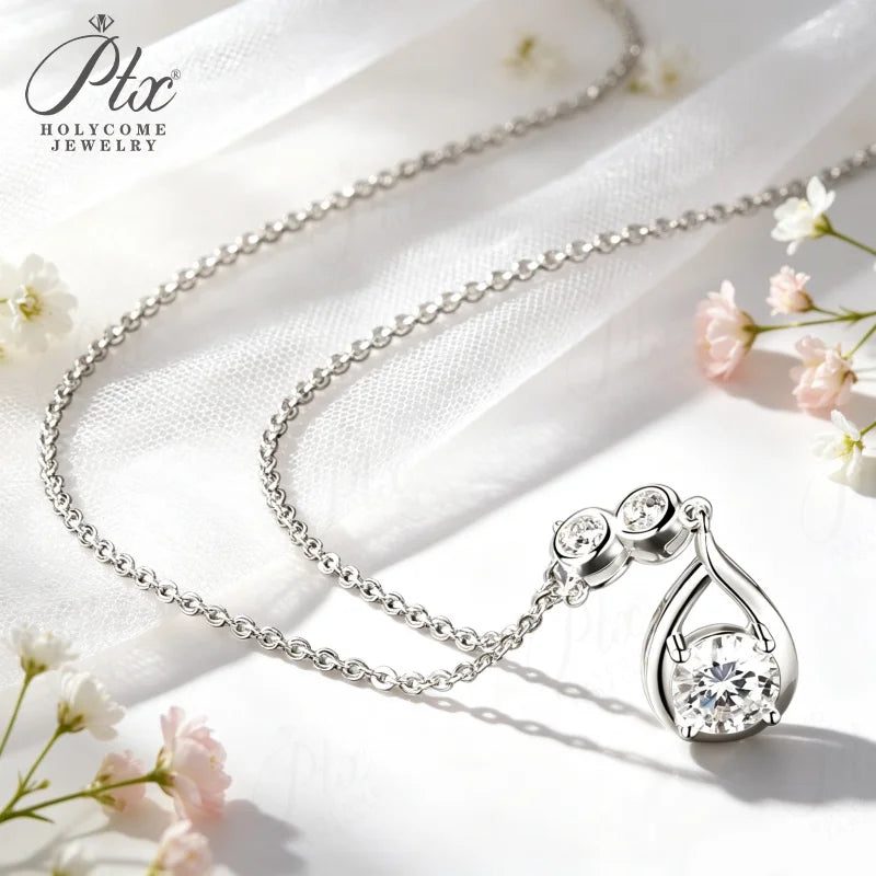 1ct Round Moissanite Necklace, GRA Certified — view 5, SKU MOI075