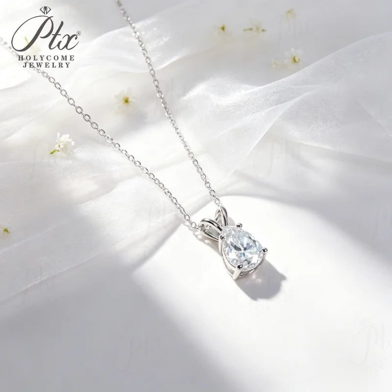 2–5ct Pear Moissanite Necklace, GRA Certified — view 2, SKU MOI078