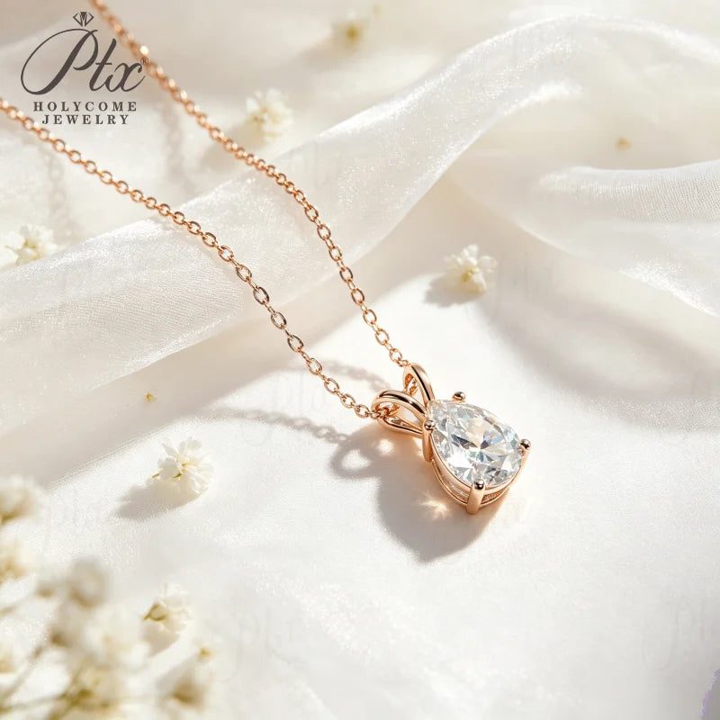 2–5ct Pear Moissanite Necklace, GRA Certified — view 5, SKU MOI078