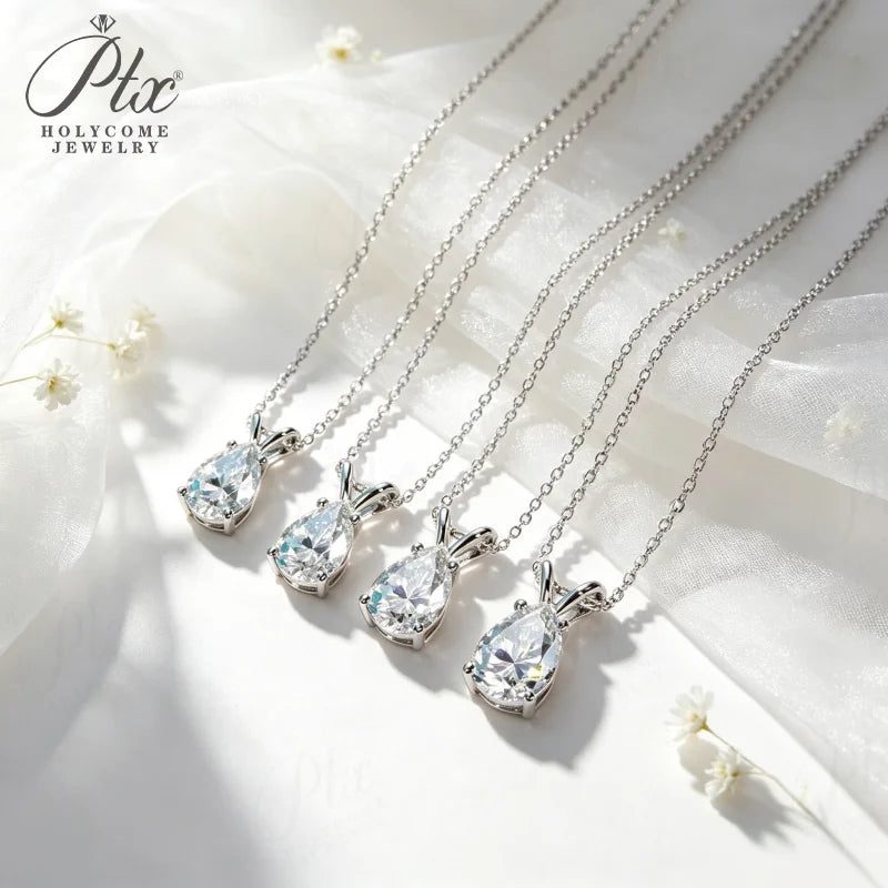 2–5ct Pear Moissanite Necklace, GRA Certified — view 6, SKU MOI078