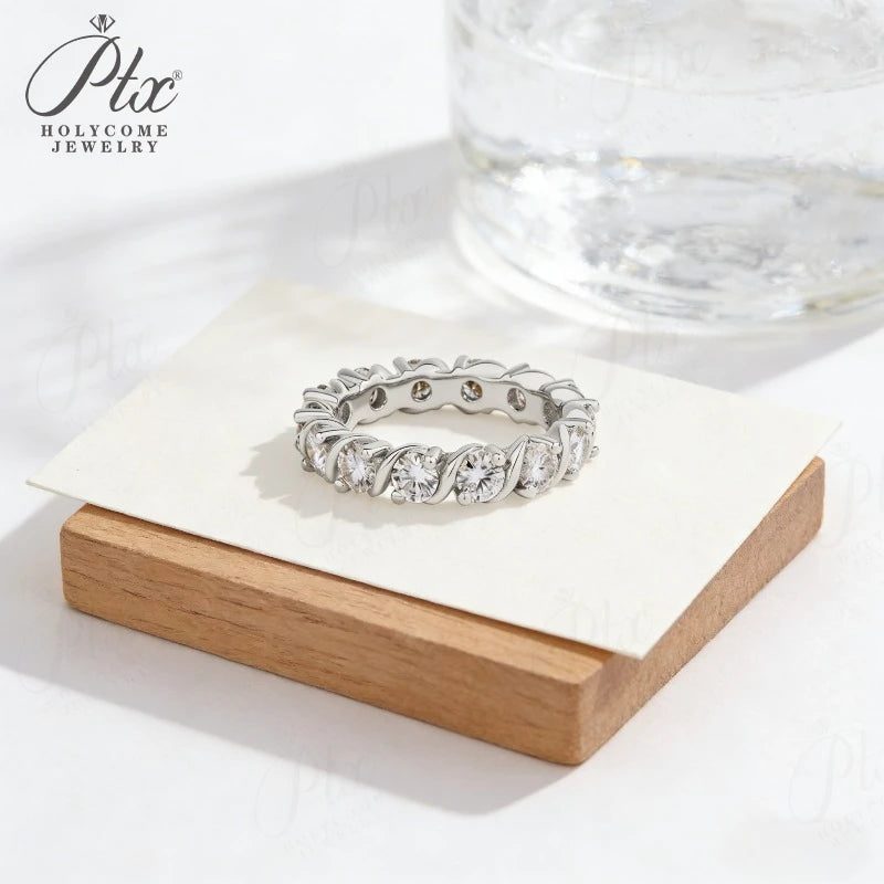 3.5mm Round Eternity Moissanite Ring — main, SKU MOI080